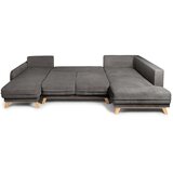 Bonami Selection Siva sklopiva kutna garnitura od samta (s desnim kutom/u obliku slova "U") Tori – | shoptok.hr