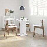 Bistro stol bijeli 60 x 60 x 75 cm od konstruiranog drva | shoptok.hr