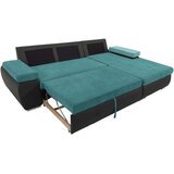 XORA SEDEŽNA GARNITURA, gladka tkanina črna, turkizna | Shoptok.si