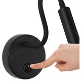  Brilagi - LED fleksibilna zidna lampa MAYA LED/3W/230V 4000K crna | Eponuda.com