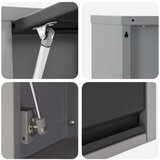  Set od 5 komada ormar za alate i ploča s kukama montirano na zid crni metal | shoptok.hr
