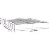  Posteljni okvir bel 200x200 cm trden les, (20600918) | Shoptok.si