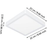 Eglo 901336 - LED stropno svetlo za kupatilo FUEVA LED/10,5W/230V 22x22cm IP44 bela | Eponuda.com