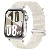 INF Cloud-Sense najlonski pašček Velcro združljiv z Xiaomi Band 10/9/8 Pro Beige, (5000382653) | Shoptok.si