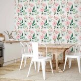  Tapeta - Peonies on white background 50x1000 | shoptok.hr