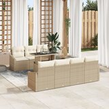 vidaXL set od 8 komada vrtnih sofa s jastucima bež poli ratan Cijene
