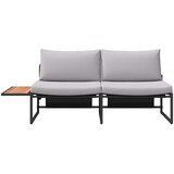  Vrtni kauč s jastukom Svijetlo siva 200,5 x 70 x 85,5 cm Čelik | shoptok.hr