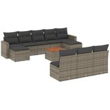  11-dijelni set vrtnih sofa od poliratana s jastucima sivi | shoptok.hr