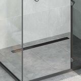  2 u 1 odvod za tuš Crna 90 cm Nehrđajući čelik 304 | shoptok.hr