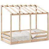 vidaXL Otroška postelja s streho 80x160 cm trdna borovina | Shoptok.si