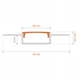  KOMPLET 1x LED traka sa senzorom FLEX LED/3,6W/4xAA 2 m + 2x ugradni profil 1 m | Eponuda.com