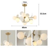  Brilagi - Luster na šipci BALMO 8xG9/9W/230V prečnik 60 cm zlatna/bela | Eponuda.com
