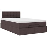 vidaXL okvir za krevet s madraca tamnosmeđi 120x190 cm od tkanine | shoptok.hr