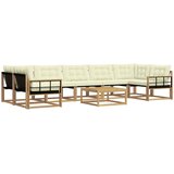  Set vanjskih sofa 8 kom. Bijela i krem Smeđa 79 x 79 x 37 cm | shoptok.hr