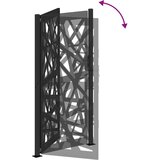 vidaXL Vrtna vrata crna 105x205 cm čelični dizajn svjetla | shoptok.hr