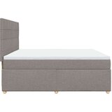 vidaXL Box spring postelja z vzmetnico taupe 200x200 cm blago, (21308379) | Shoptok.si