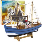  Kolekcionarski ukrasni model ribarskog broda, plavi 30x26cm | shoptok.hr