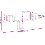  Polica na zidu Zidne s pohranom Staro drvo 104.5 x 43 x 10 cm | shoptok.hr