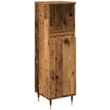 vidaXL Kopalniška omarica starinski les 30x30x100 cm inženirski les | Shoptok.si