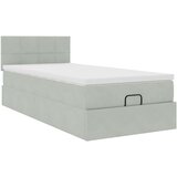  Okvir kreveta s madraca svijetlosivi 90x190cm baršunasti | shoptok.hr