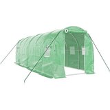 The Living Store Rastlinjak z jeklenim ogrodjem zelen 12 m² 6x2x2 m - Rastlinjak, (21418976) | Shoptok.si