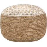  Ručno rađeni tabure od jute 45 x 30 cm bijeli | shoptok.hr