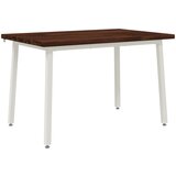  120 x 70 x 75 cm Čvrsto drvo akacije Tamno smeđa i bijela | shoptok.hr