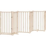  Vrata za pse s vratašcima 9 panela sklopiva 450 cm drvo topole | shoptok.hr