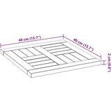 vidaXL Mizna plošča 40x40x2 cm kvadratna trdna bukovina | Shoptok.si