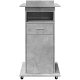  Govornica s kotačima i ladicom boja betona 55x55x107 cm drvena | shoptok.hr