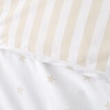 Bianca Bela/bež bombažna otroška posteljnina za zakonsko posteljo 200x200 cm Mini Star & Stripes – | Shoptok.si