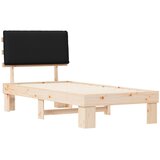  Krevetni okvir s tapiciranim uzglavljem Crna 90 x 200 cm | shoptok.hr