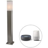 QAZQA Pametna zunanja svetilka 80 cm jeklo vključno z Wifi P45 - Malios | Shoptok.si