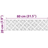 vidaXL Srebrna Aluminij 80 x 20 x 0.3 cm Alum. stepenice Pravokutne | shoptok.hr