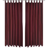  2 kom Bordo Mikro-Satenska Zavjesa s Tregerima 140 x 245 cm | Eponuda.com