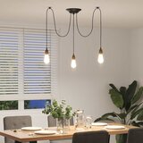VISILICA s 3 grla E27 crni metal | Eponuda.com
