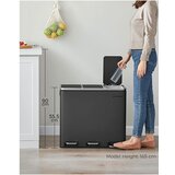 Songmics Koš za smeti 3 x 18 L, črn | Shoptok.si