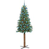  Mršavo božićno drvce Zelena 210 cm PVC i čvrsto drvo bora | shoptok.hr