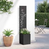 vidaXL Zaslon za zasebnost v vrtu Črna 32 x 140 cm Mnogi jeklo | Shoptok.si