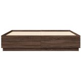  Okvir za krevet smeđi hrast 200 x 200 cm konstruirano drvo | shoptok.hr