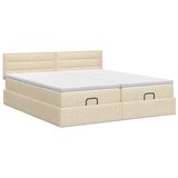  Podesivi krevet s madracem s uzglavljem 2 kom. Krem Tkanina - Krem 200 x 200 cm Dizajn linija | shoptok.hr