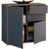MID.YOU Komoda Salia B80, Antracit, Barva Hrasta | Shoptok.si