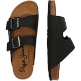 PepeJeans Nizki natikači črna / bela | Shoptok.si