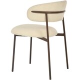 MID.YOU STOL, les, kovina, tekstil bela | Shoptok.si