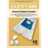 Pure Air Vrečke za sesalnike PHILIPS MOBILO/SYDNEY - 4 vrečke + filter, (5000257137) | Shoptok.si