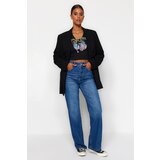 Trendyol Blue High Waist Wide Leg Jeans Cene
