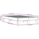  Okvir kreveta boja hrasta 120x200 cm konstruirano drvo i metal | shoptok.hr