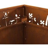 vidaXL Čelično ognjište/Smeđa 80 x 80 x 30 cm Izdržljivo | shoptok.hr