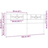  Metalno zamjensko uzglavlje bijelo 193 cm | shoptok.hr