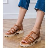 D/CEO Brown Dunara buckle gladiator sandals | Shoptok.si